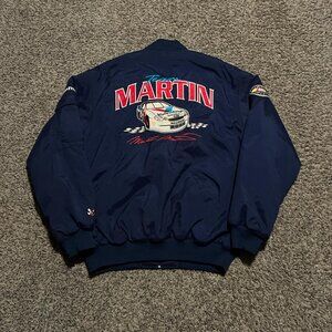 Vintage NASCAR Mark Martin Navy Blue Racing Jacket!
